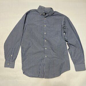 Arrow Long Sleeve Button Fitted Shirt Blue/White/Gray Plaid 15.5